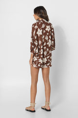 KOKO SHIRT - CHOC FLORAL