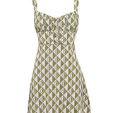 LACEY MINI DRESS - GEO PRINT