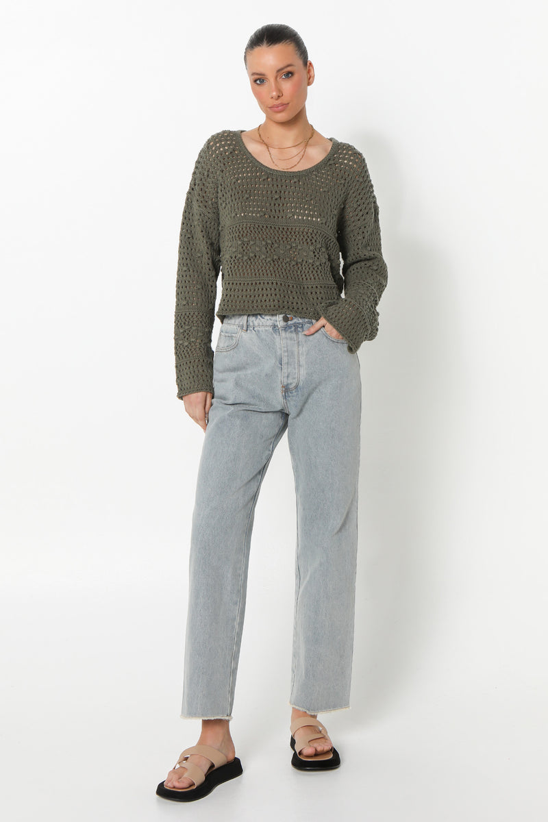 LANEY KNIT JUMPER - KHAKI