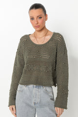 LANEY KNIT JUMPER - KHAKI