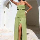 LUCILLE MAXI DRESS - PISTACHIO