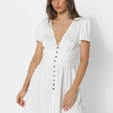 MAYA MINI DRESS - WHITE