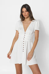 MAYA MINI DRESS - WHITE