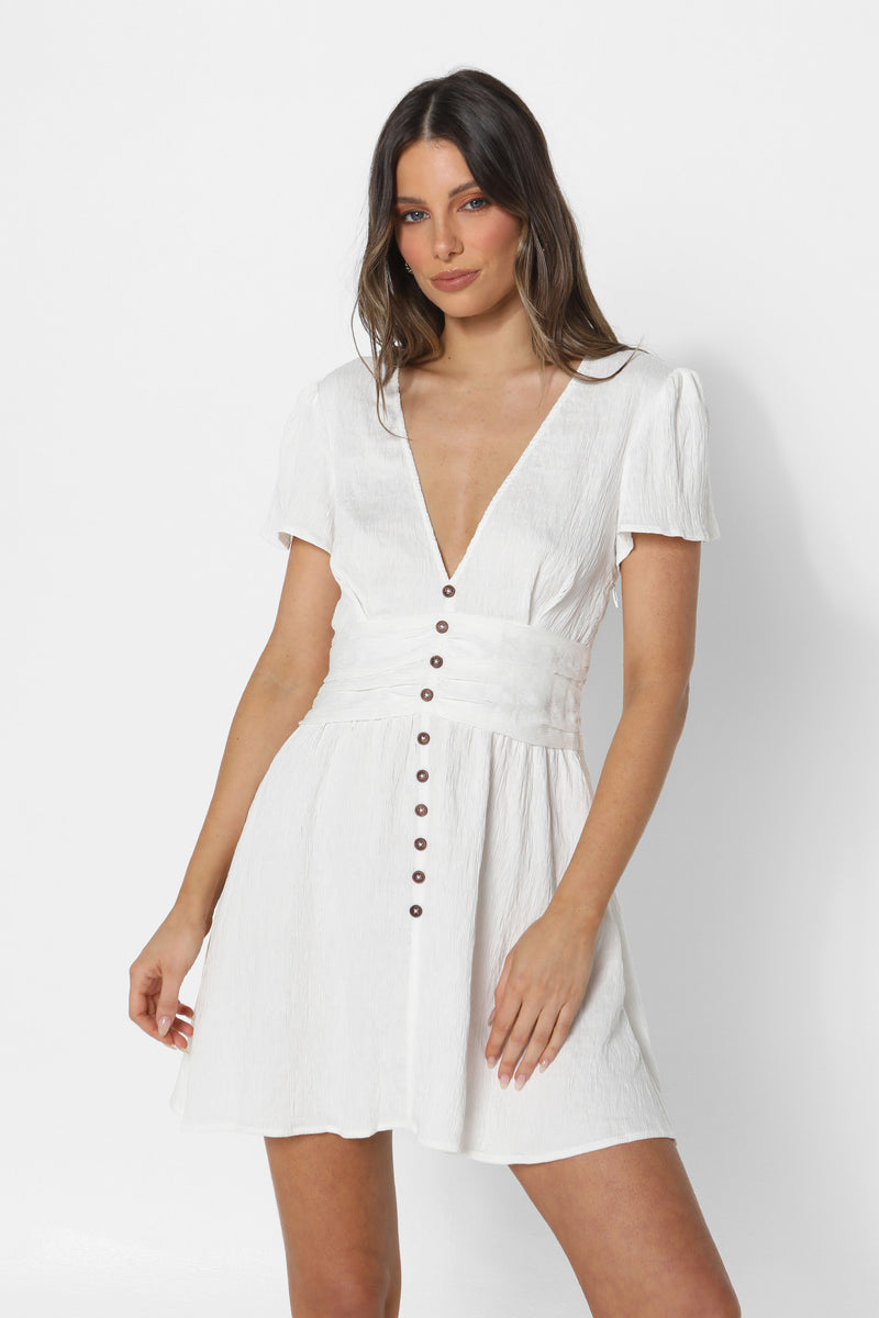 MAYA MINI DRESS - WHITE