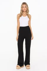 MIYA KNIT PANTS - BLACK