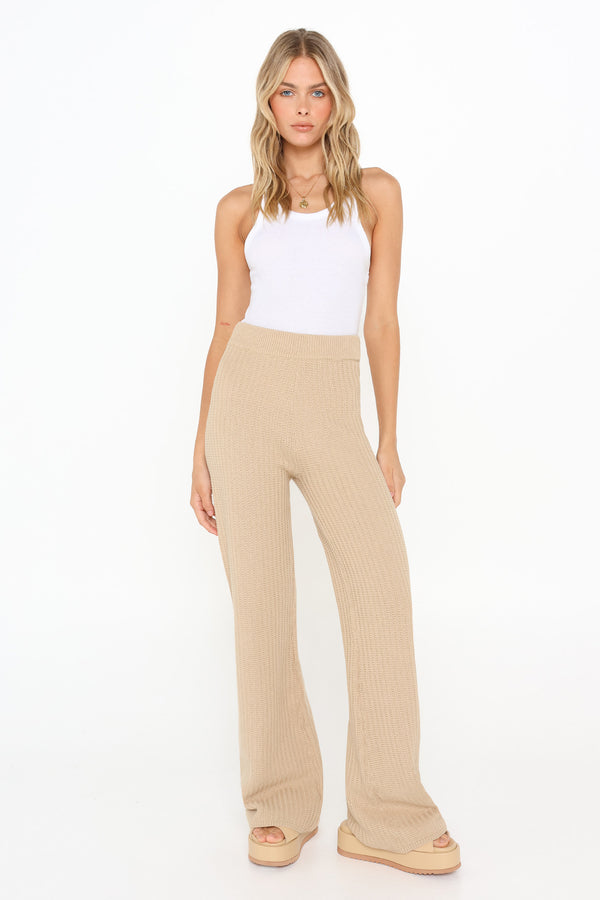 MIYA KNIT PANTS - SAND