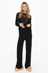 MIYA KNIT TOP - BLACK