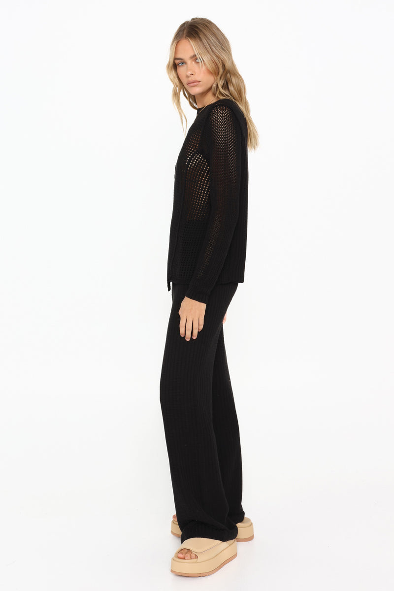 MIYA KNIT TOP - BLACK