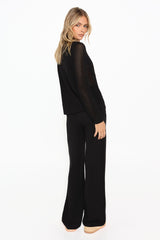 MIYA KNIT TOP - BLACK