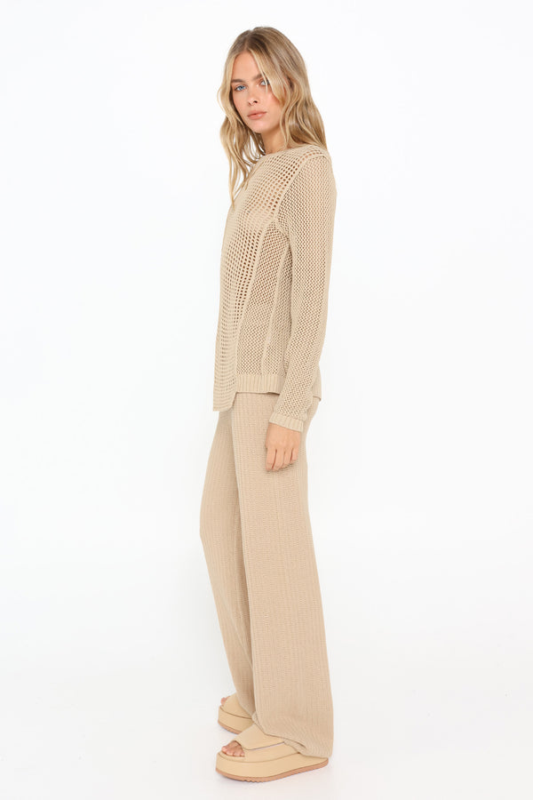 MIYA KNIT TOP - SAND