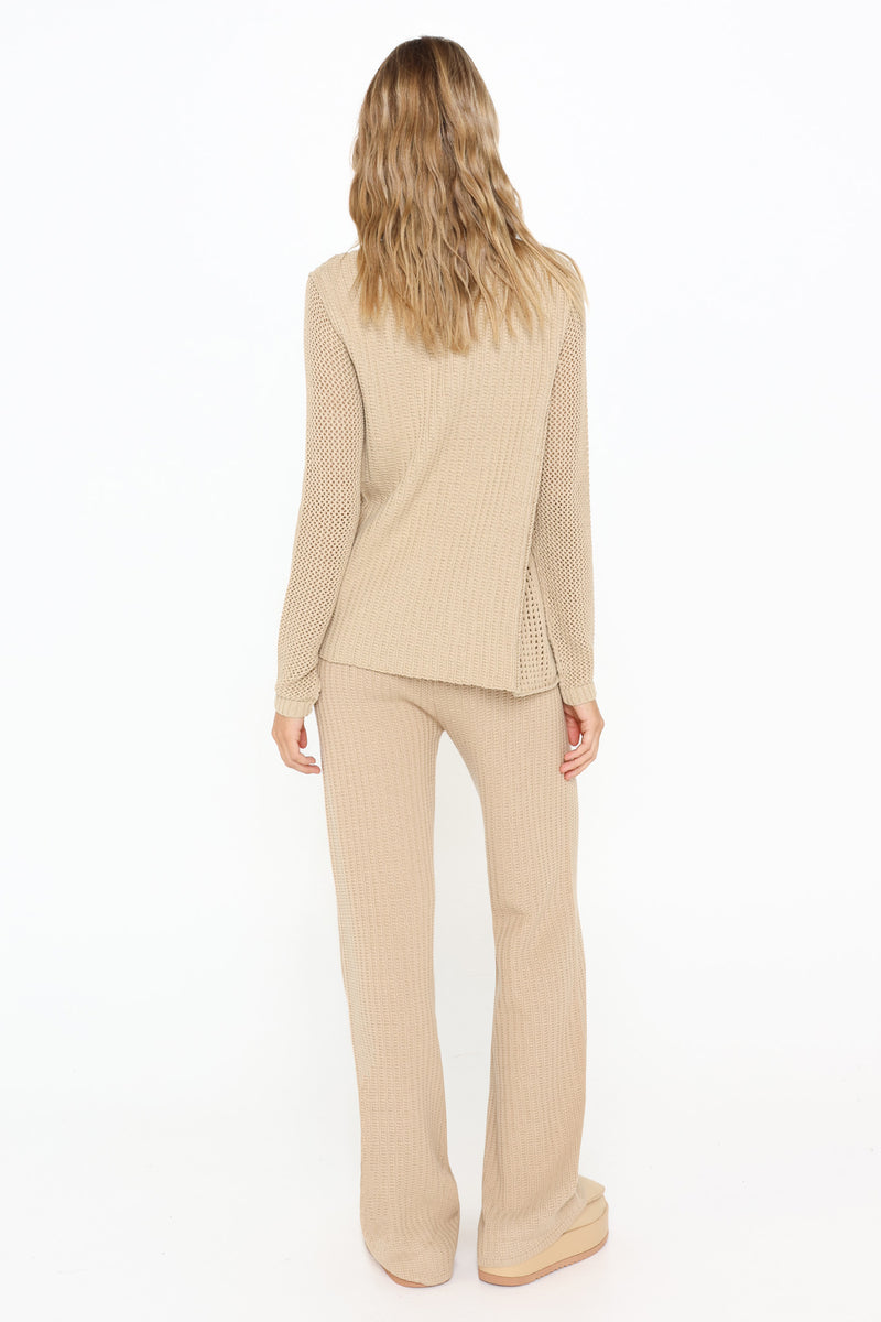 MIYA KNIT TOP - SAND