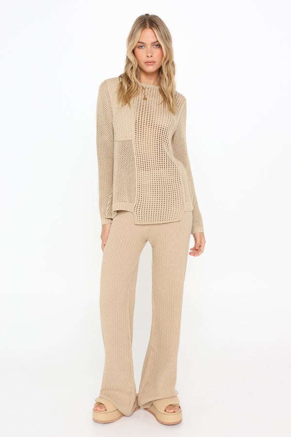 MIYA KNIT TOP - SAND