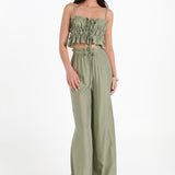 FLORENCE PANTS - DARK SAGE