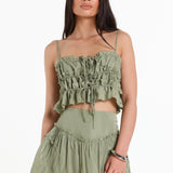 MONACO TOP - DARK SAGE