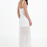NATANYA KNIT DRESS - WHITE