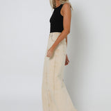 OSLO MAXI SKIRT | BEIGE DENIM