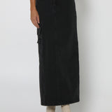 OSLO MAXI SKIRT | BLACK DENIM