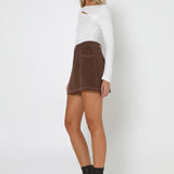 POPPY RIBBED TOP - WHITE