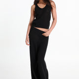 RAYA KNIT PANTS - BLACK