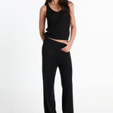 RAYA KNIT PANTS - BLACK