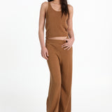 RAYA KNIT TOP - TOFFEE