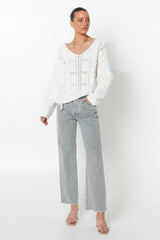 SERAFINA KNIT JUMPER - WHITE