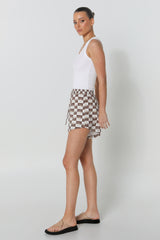 SUNDOWN SHORT - CHOC SUN PRINT