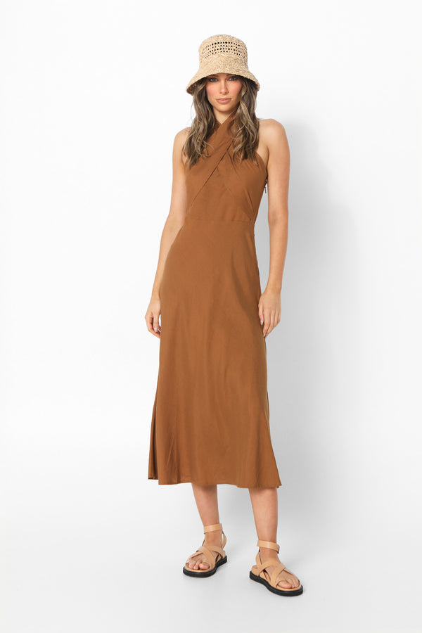 SANTINA MAXI DRESS - PEACAN