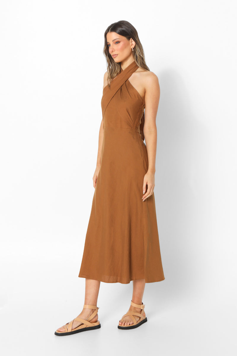 SANTINA MAXI DRESS - PEACAN
