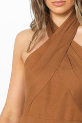SANTINA MAXI DRESS - PEACAN