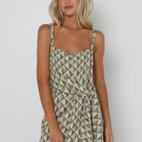 SEONA MAXI DRESS - GEO PRINT