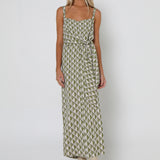 SEONA MAXI DRESS - GEO PRINT