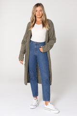 SERAFINA KNIT CARDIGAN - KHAKI