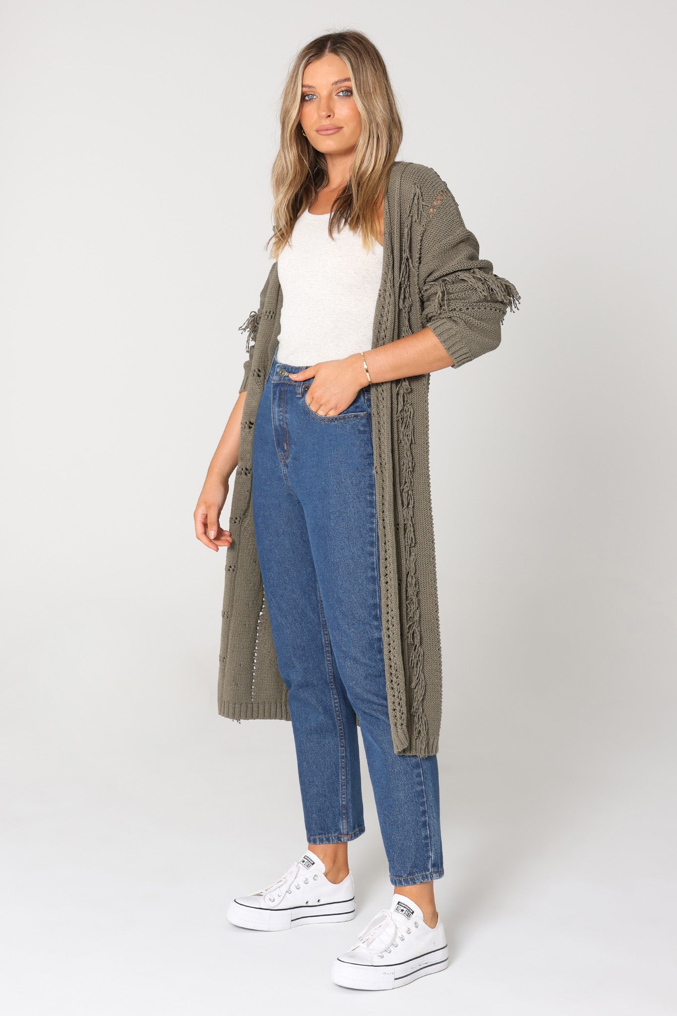 SERAFINA KNIT CARDIGAN KHAKI Lost in Lunar