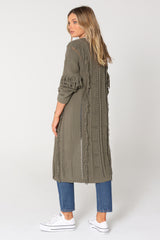 SERAFINA KNIT CARDIGAN - KHAKI