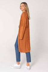 SERAFINA KNIT CARDIGAN - RUST