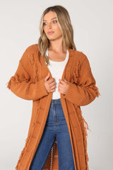 SERAFINA KNIT CARDIGAN - RUST