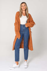 SERAFINA KNIT CARDIGAN - RUST