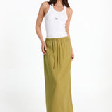 LENI MAXI SKIRT - OLIVE