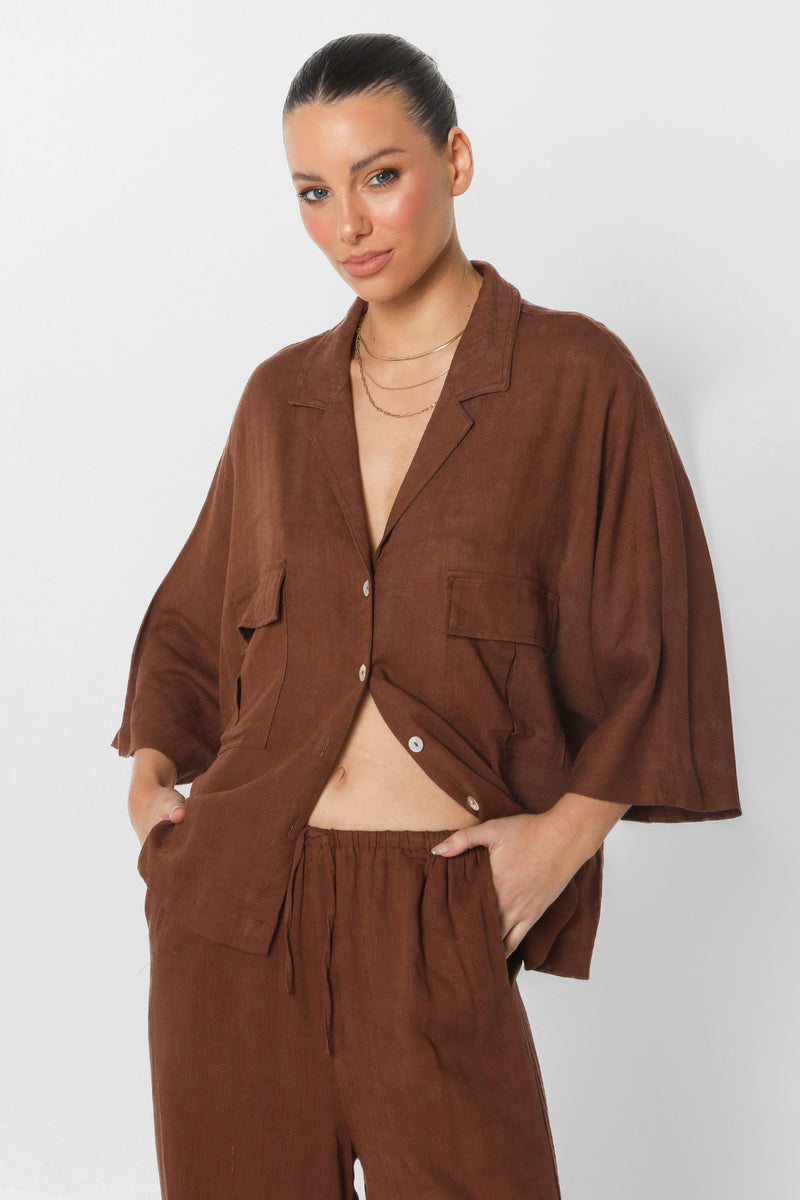 SUNDOWN SHIRT - CHOC