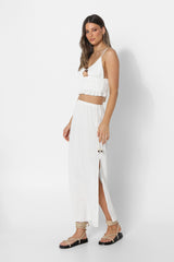 TALIA MAXI SKIRT - WHITE