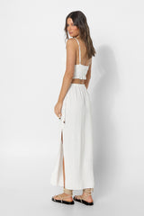 TALIA MAXI SKIRT - WHITE