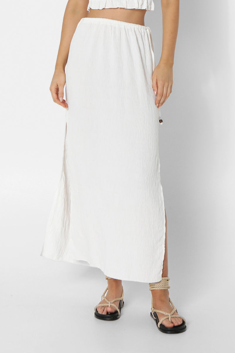 TALIA MAXI SKIRT - WHITE