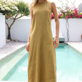 VALENCIA MAXI DRESS - OLIVE