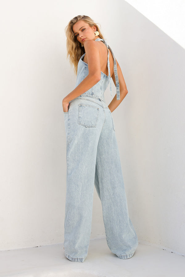 VALENTINA VEST - LIGHT DENIM