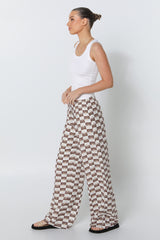 ZENI PANTS - CHOC SUN PRINT