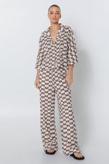 ZENI PANTS - CHOC SUN PRINT