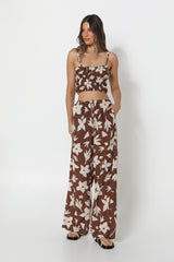 ZENI PANTS - CHOC FLORAL