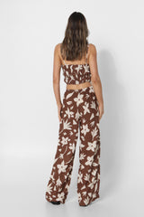 ZENI PANTS - CHOC FLORAL