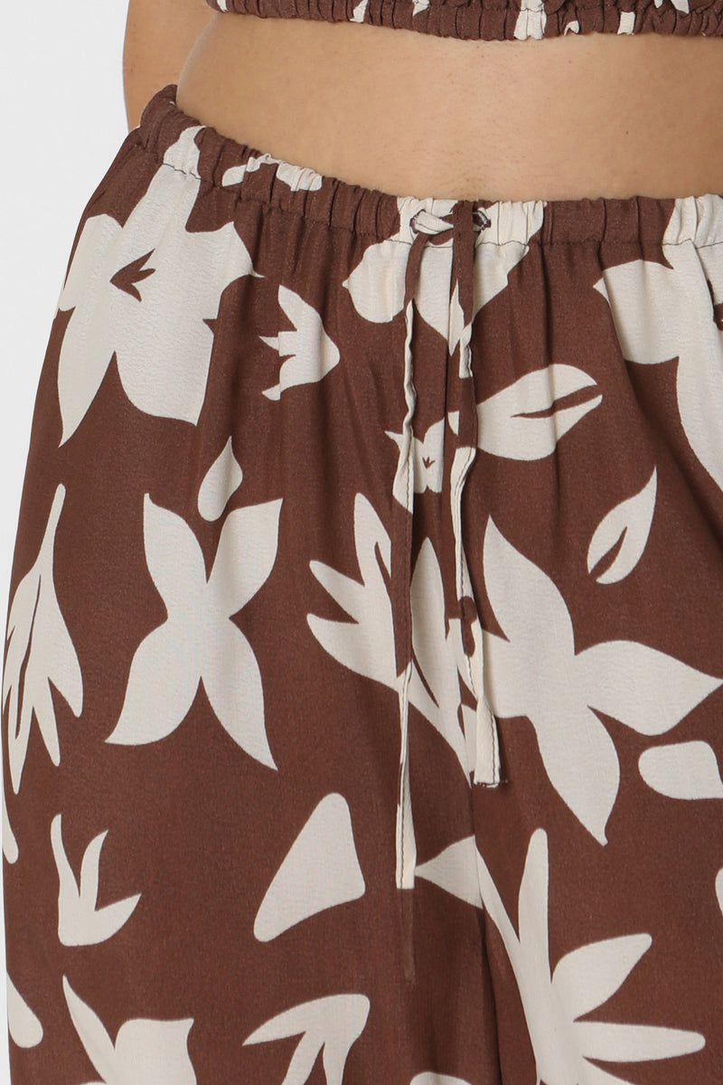 ZENI PANTS - CHOC FLORAL